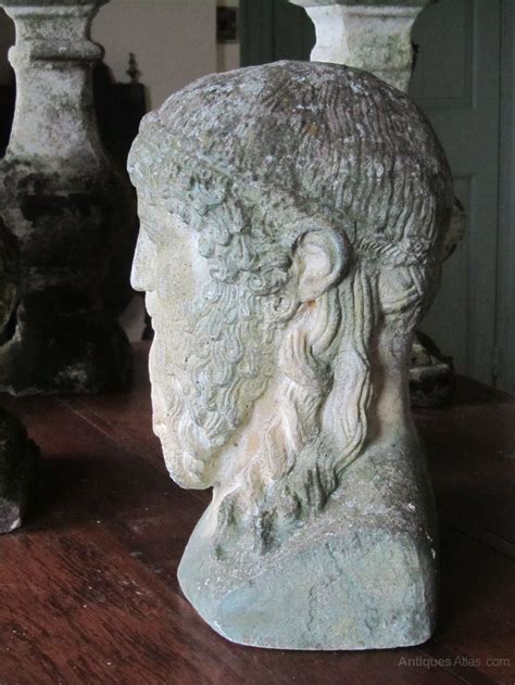 Antiques Atlas 1980s Bust Of A Greek Head Reconstituted Stone
