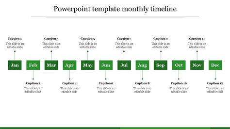 Powerpoint Template Monthly Timeline