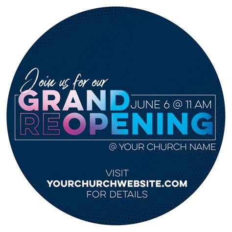 Colorful Grand Reopening Invitecard Church Invitations Outreach