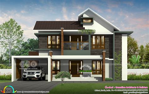 The great room is put towards the back of the home near the outdoor deck. 4 bedroom, 2500 sq-ft modern contemporary house - Kerala ...
