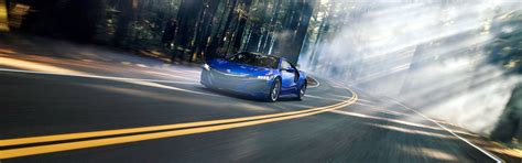 Acura Nsx Road Motion Blur Car Vehicle Forest Dual Monitors Mist
