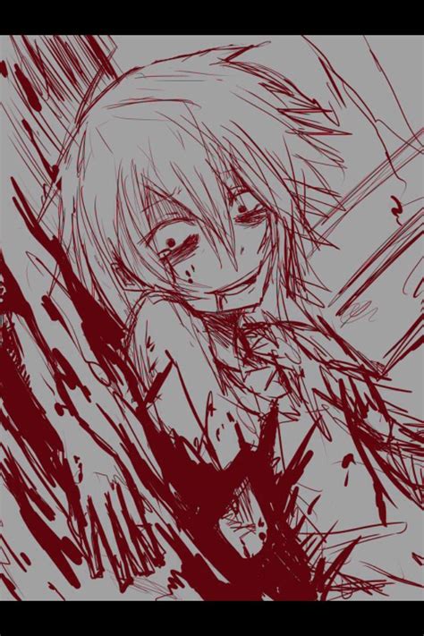 Bloody Anime Boy 秋梨 遊 Dark Bloody Crazy Pain Gore Guro Animes