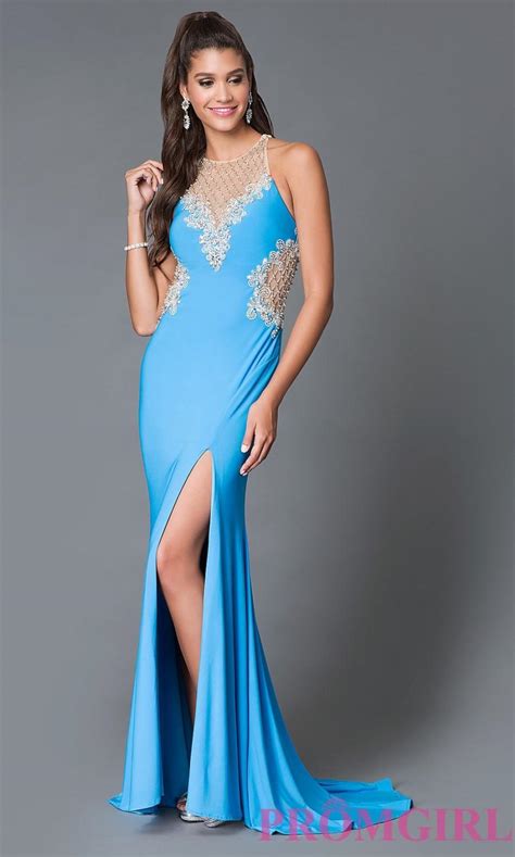 Long Dave And Johnny Prom Dress With Sheer Illusion Cut Outs Brand
