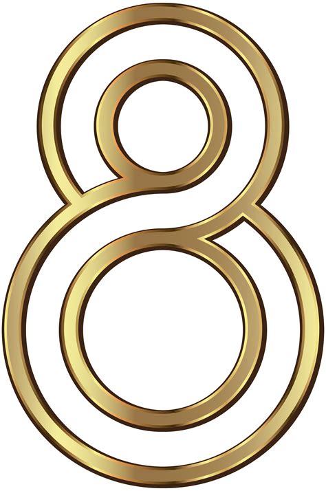 Gold Style Number Eight Png Clip Art Image Gallery Yopriceville Images