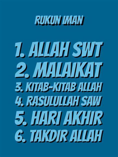 Rukun ini menjadi dasar akan islam itu sendiri. Rukun Iman dan Penjelasannya (Lengkap) - Berbagi Ilmu