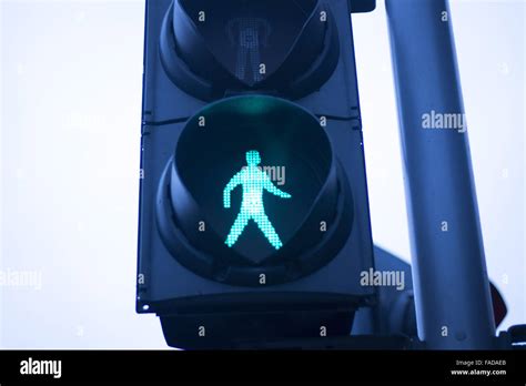Green Man Traffic Light Stock Photos And Green Man Traffic Light Stock
