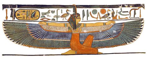 egyptian goddess maat with outstretched wings poster by ben morales correa