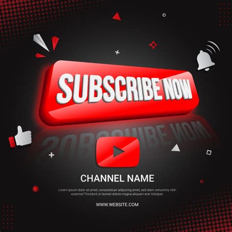 Subscribe To My Channel Template Postermywall
