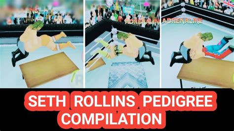 Seth Rollins Pedigree Compilation In Wrestling Empire Game Youtube