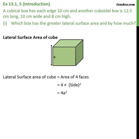 Csa Of Cuboid Cbse 10 Math Cbse Surface Areas And Volumes Ncert