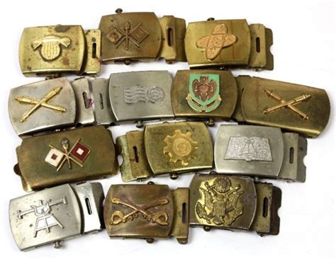 13 Military Rating Specialty Brass Belt Buckles Lot 4233