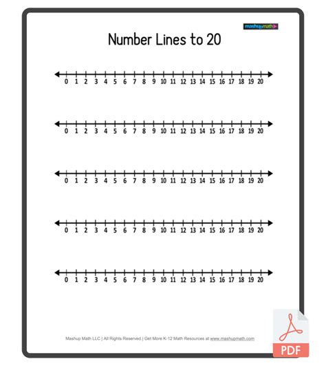 Free Blank Number Lines—all Grade Levels — Mashup Math