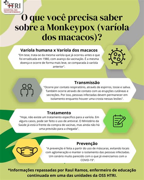 Saiba Um Pouco Mais Sobre A Monkeypox Hospital Do Tricenten Rio