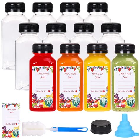 Buy Superlele 20pcs 8oz Empty Plastic Juice Bottles With Caps Reusable