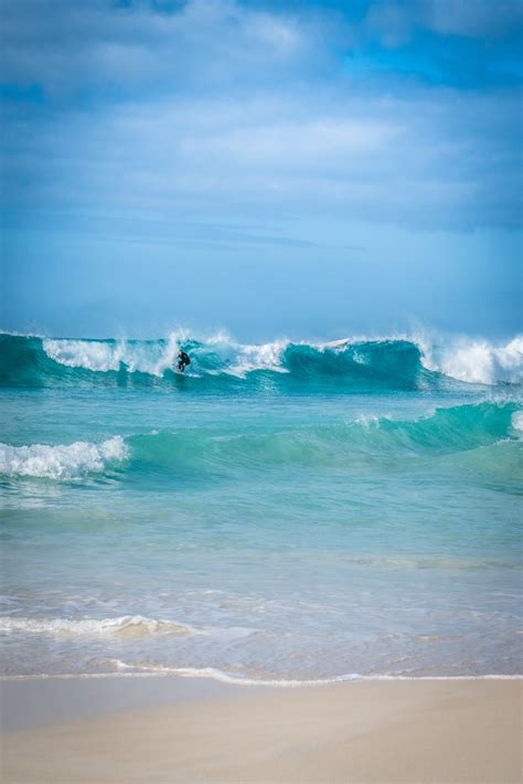 Surfing Blue Waters Yallingup Western Australia Zigzagging With Bill