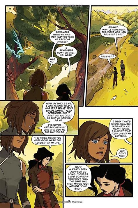 Nickalive Preview Pages From First Legend Of Korra Comic Show Korra And Asamis First Kiss As