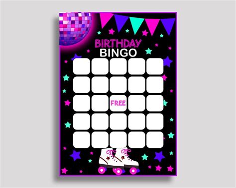 Free Printable Birthday Bingo Cards For Adults First Birthday Invitations