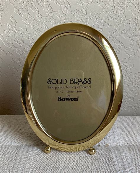 Vintage Solid Brass Oval Photo Frame Oval Photo Frames Brass Photo