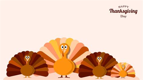 Fun Turkeys Banner For Thanksgiving Day 1313742 Vector Art At Vecteezy