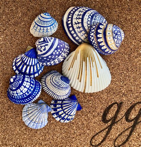 Hand Painted Shells Coastal Decor Perfect For Wedding Favors Or