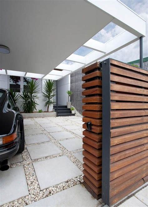 There are numerous surviving examples in france, austria, germany, england and japan. Wooden Gate And The Modern Carport For The Moder House Design Ideas With Carport What to ...