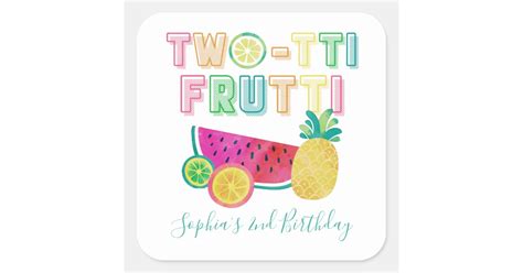 Two Tti Frutti Favor Stickers Zazzle