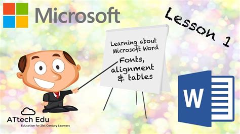 Learning About Microsoft Word Lesson 1 Creating Tables And Titles