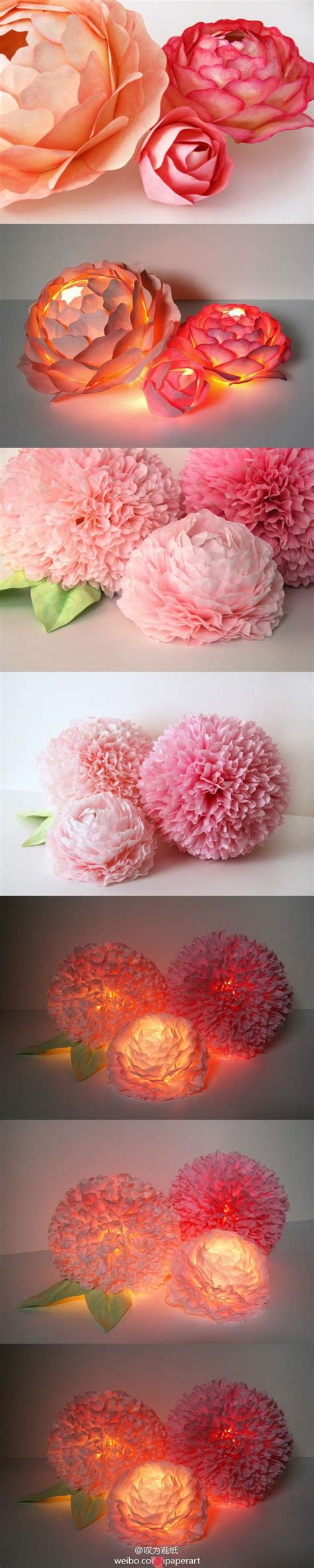 When you put the large flower together do you cut 2 sets of large petals or three? Mesmerizing DIY Handmade Paper Flower Art Projects To ...