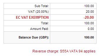 EC VAT Invoices Reverse Charge Statement Feature Request QuickFile