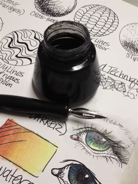 Pen And Ink Techniques Worksheet