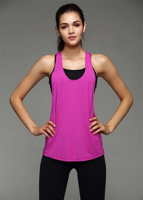 Womens Tank Tops Quick Drying Loose Breathable Fitness Sleeveless Vest Workout Top Exercise T