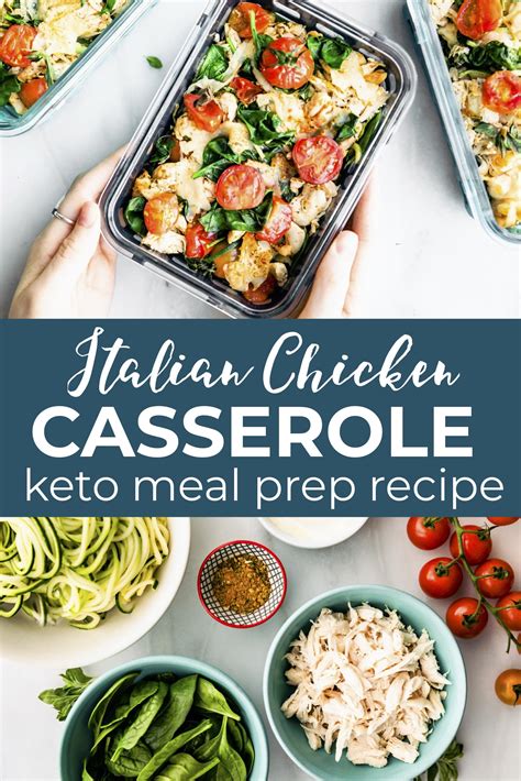 Keto Italian Chicken Meal Prep Casserole Vegetarian Opt Cotter Crunch
