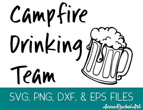 Campfire Drinking Team Svg Camping Svg Beer Svg Beer Mug Svg Etsy