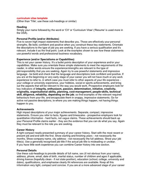 Maybe you would like to learn more about one of these? Curriculum Vitae Personal Statement Samples - http://www ...