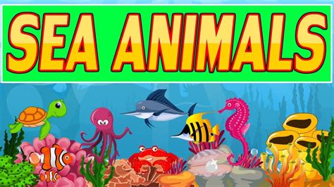 Awesome Sea Animals For Kids Water Animals Name List Preschool