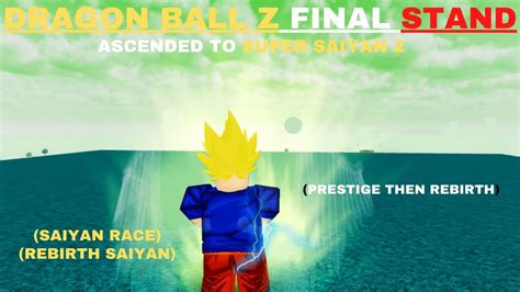 Roblox Dragon Ball Z Final Stand Ascended To Super Saiyan 2 Youtube