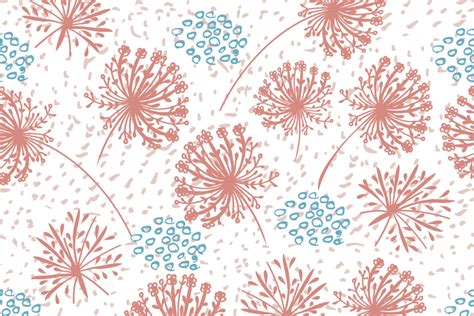 Cute Simple Rustic Wallpaper Pattern With Strokes Spots And Florals