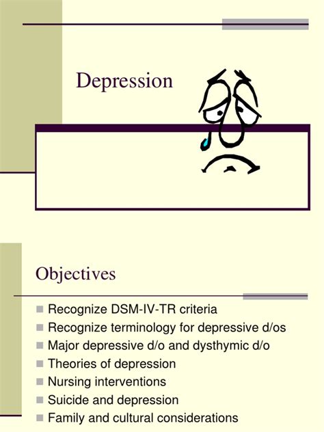 Depression Powerpoint Major Depressive Disorder Depression Mood