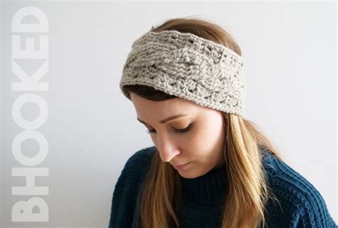 First Time Cable Crochet Headband Free Pattern From Bhooked