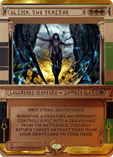 The magic the gathering trading card game is an immensely popular card game enjoyed by planeswalkers all around the world! Glissa, The Traitor - Magic The Gathering Proxy Cards