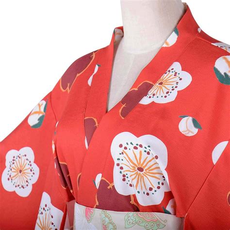 buy women s red kimono costume love live cosplay yukata deluxe sakura flower japanese