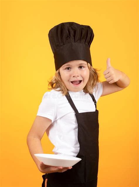 Funny Kid Chef Cook Studio Portrait Cooking Children Chef Kid Boy In