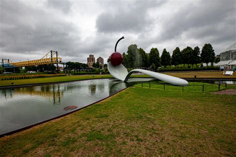Spoonbridge And Cherry Sculpture In Minneapolis Minnesota