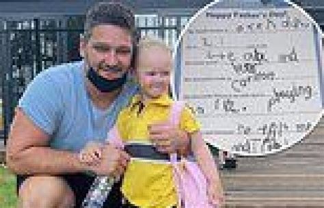 Afl Great Brendan Fevola Shares Hilarious Card His Daughter Tobi Four Gave Trends Now