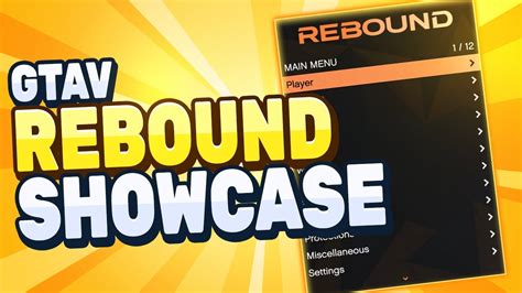Rebound Mod Menu Showcase Updated Gta Online Youtube