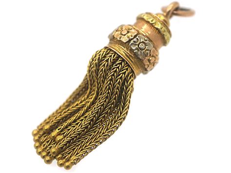 Victorian 18ct Four Colour Gold Tassel Pendant 313ppr The Antique Jewellery Company