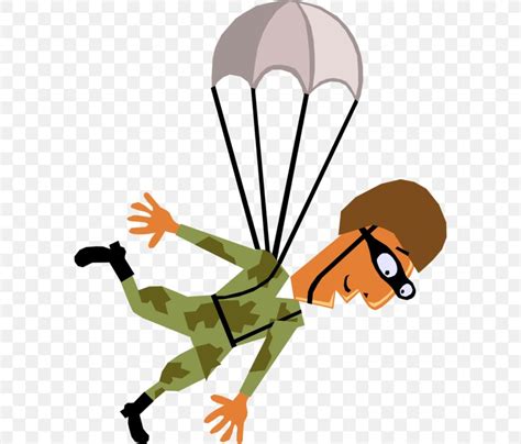 Paratrooper Military Clip Art Parachute Landing Fall Illustration Png