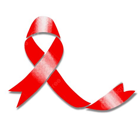 The Red Ribbon Symbolizes Caring For Aids Patients And Hiv Day The Red