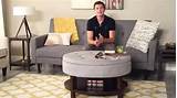Belham Living Coffee Table Storage Ottoman With Shelf Pictures