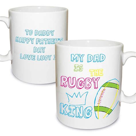 One gift simply isnt enough for your #1 dad and golfer. $21.60 Personalised Sporty Father's Day Rugby Mug ...